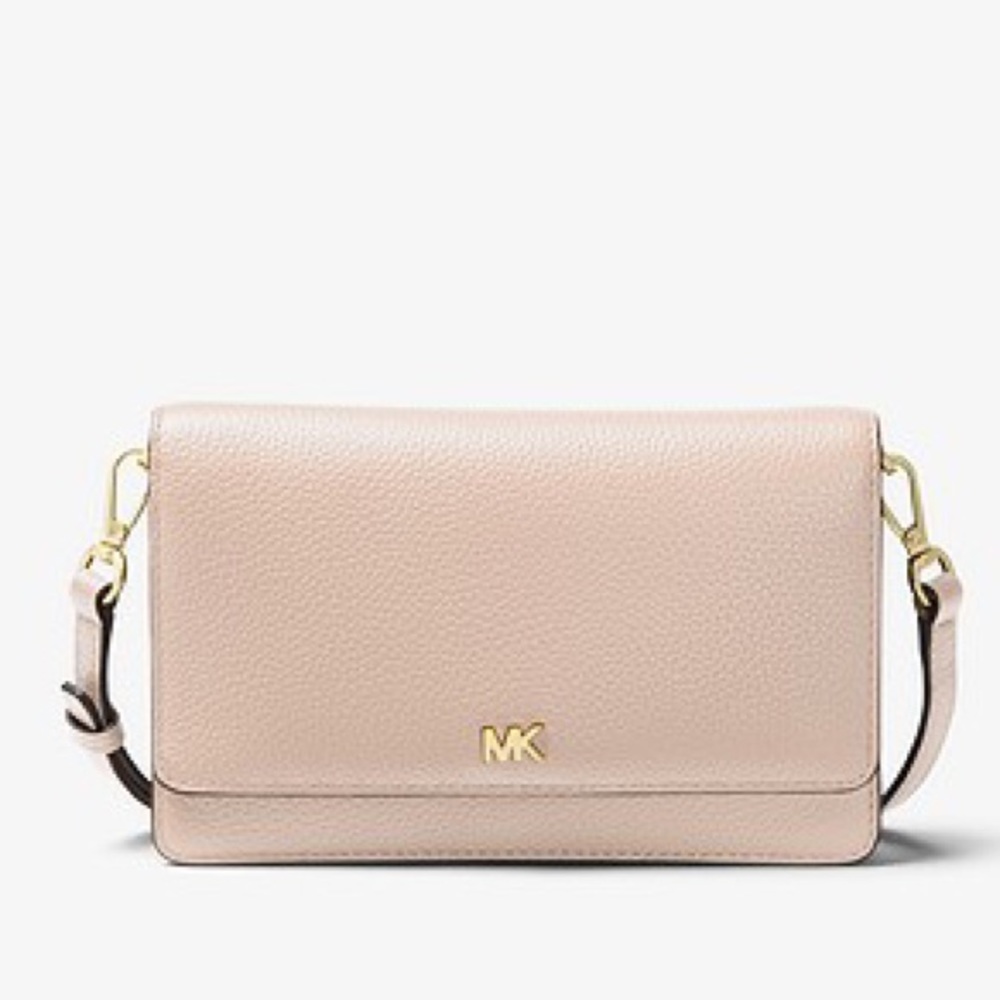 NWT authentic MK genuine leather crossbody blush - Picture 1 of 5